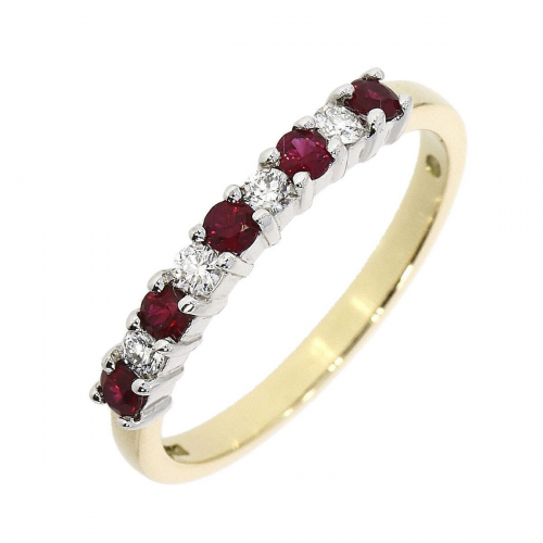Ruby and diamond 18ct ring