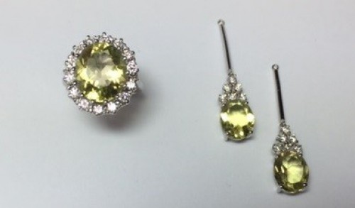 Gild earrings and ring