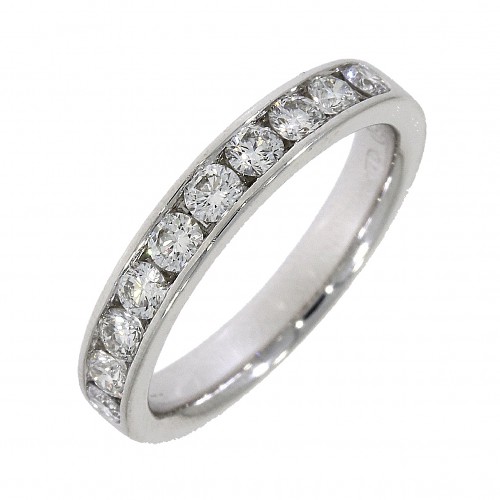 Diamond half eternity Platinum ring