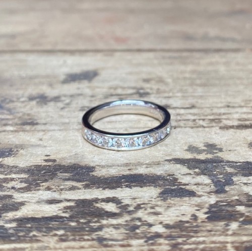 Diamond Half Eternity Platinum Ring