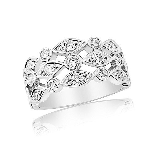 Diamond 18ct white gold ring