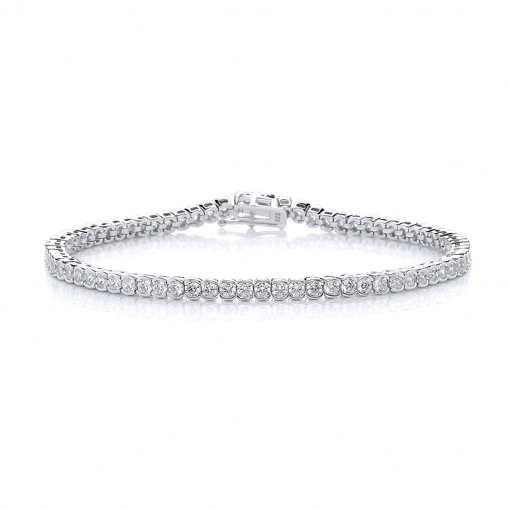 Silver cz bracelet deals