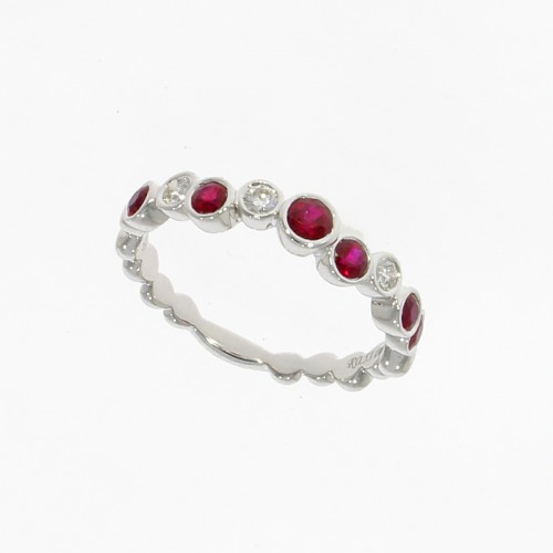 Ruby & Diamond 18ct gold ring