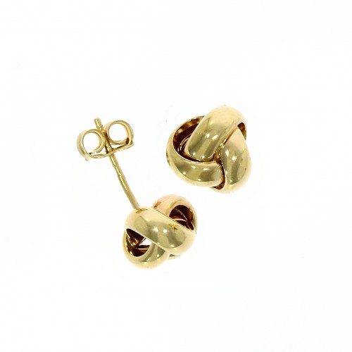 3 row knot 9ct earring