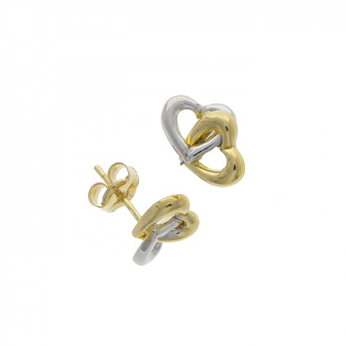 Linked Heart 9ct Stud earrings