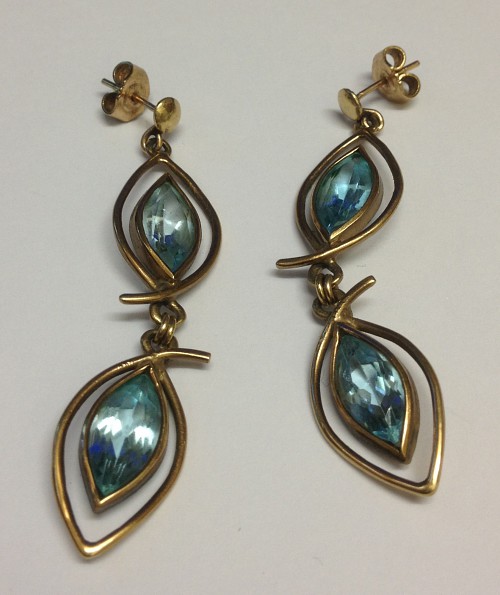 Topaz drop earrings