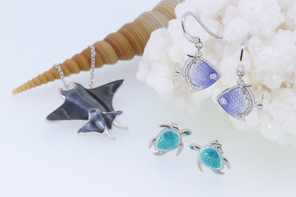 Fine Enamel Silver Jewellery Clement White