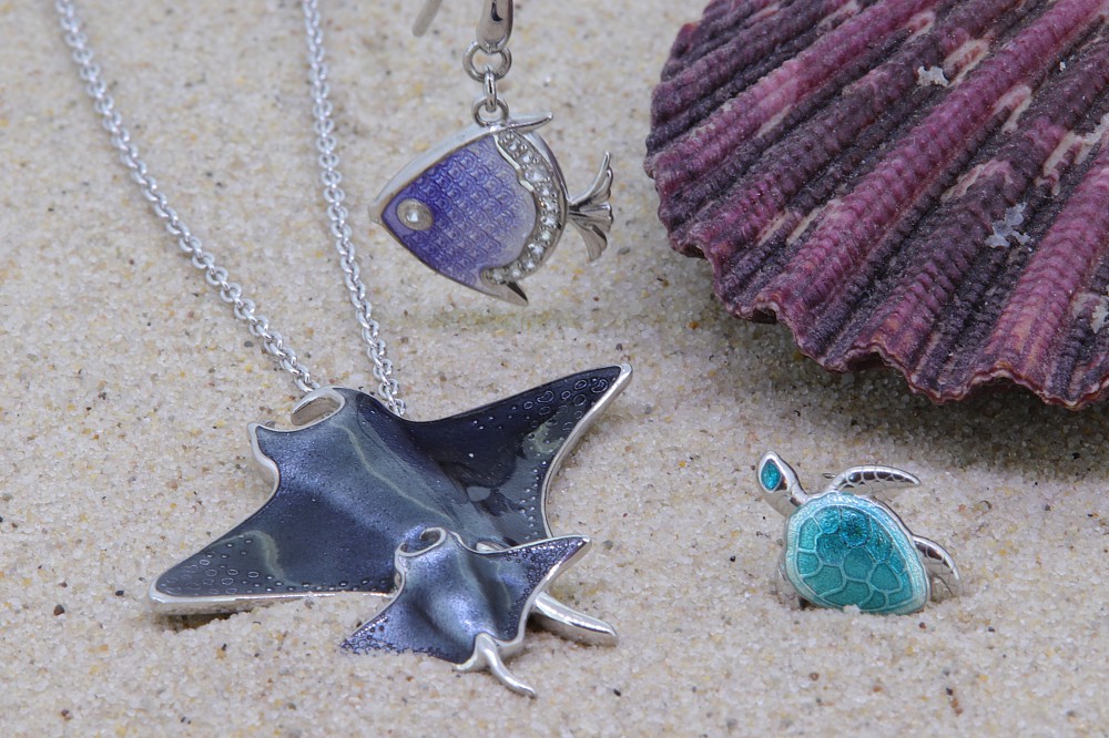 Fine Enamel Silver Jewellery Clement White