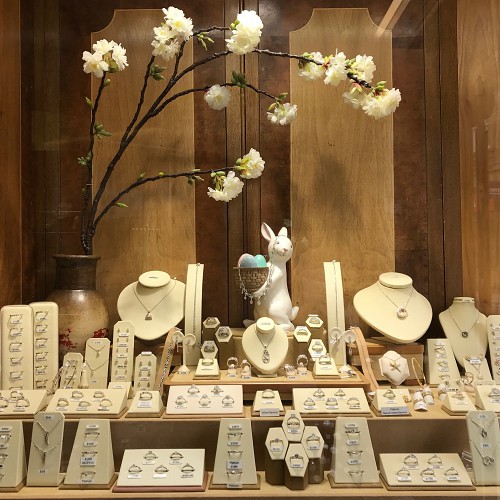 Easter bunnies make their appearance in Clement White Windows