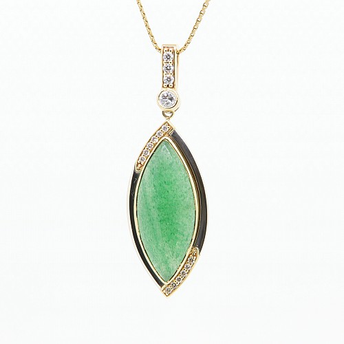 Jade and Diamond Pendant