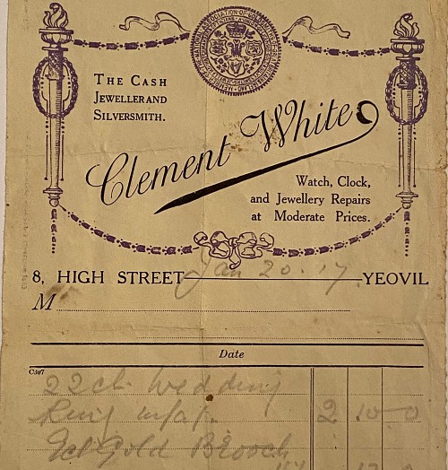 1917 Receipt cut