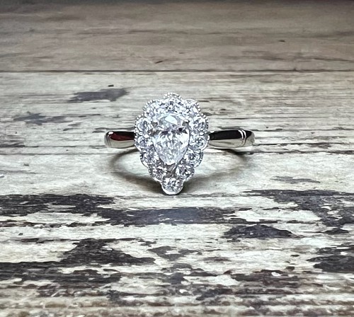 Diamond Cluster Platinum Ring