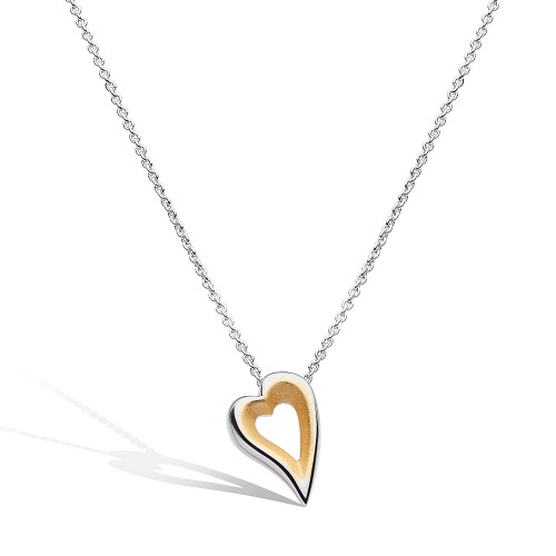 Desire Love Story Gold Heart Necklace