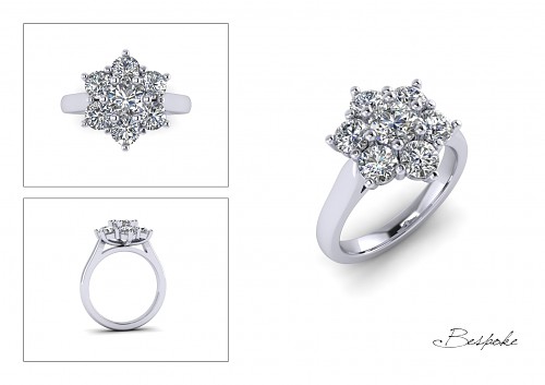 Diamond Cluster Ring